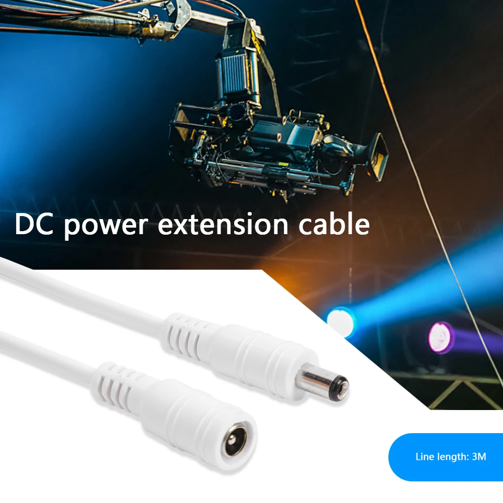 Power Extension Cord Cable Power Small Wire CCTV DC 12V-24V Male Female Camera for Household Electricity Supplies