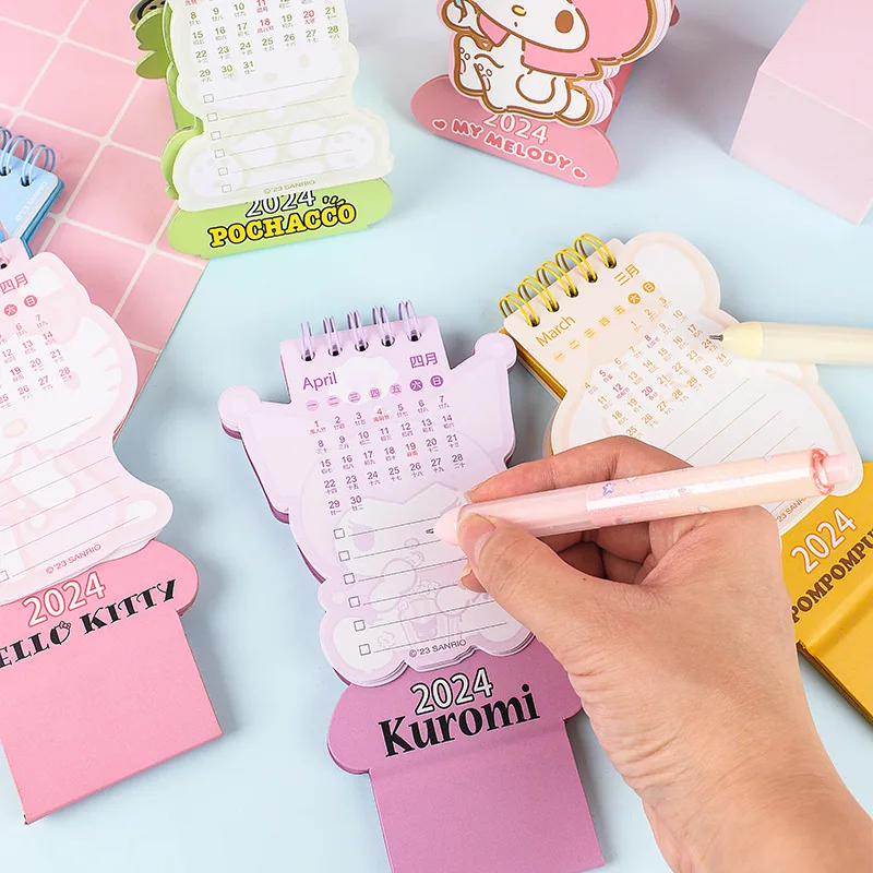 New Genuine Sanrio Cute Planner Special Desk Calendar 2024 High Appearance  Level Calendar For Students Vertical Weekly Plan Gift - AliExpress