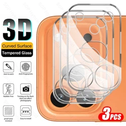 3 - Pack Full Coverage Camera Protector Case with 3D Clear Lens Glass for Honor 600 Pro 5G (3Pieces)