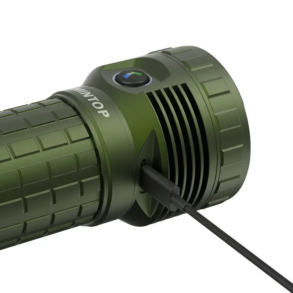 LUMINTOP-LED懐中電灯ファン冷却、2方向急速充電トーチ、USB-C、mach