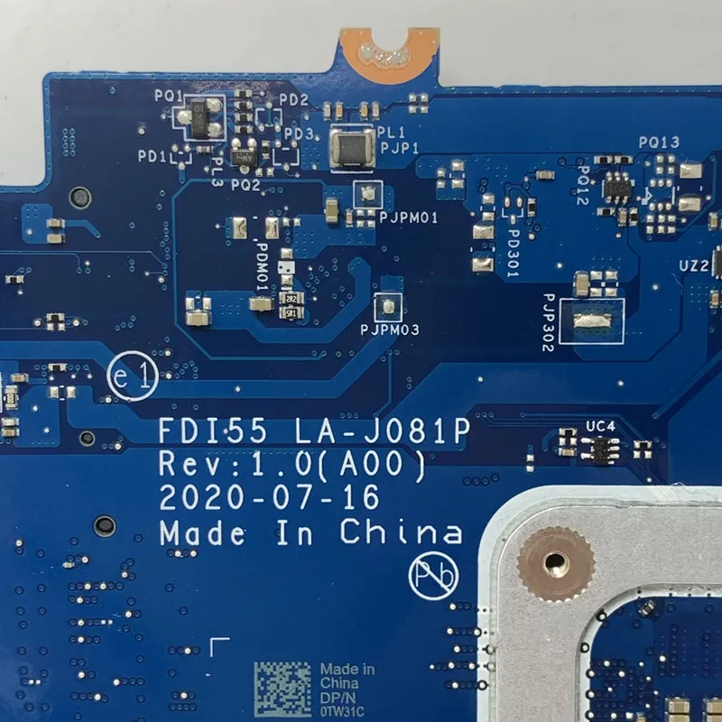 Mainboard para Dell 3501 Computador Portátil Placa-mãe com Srg0s I31005g1 Cpu Fdi55 La-j081p 100 Totalmente Testado Bom Cn0tw31c 0tw31c Tw31c - Imagem 5