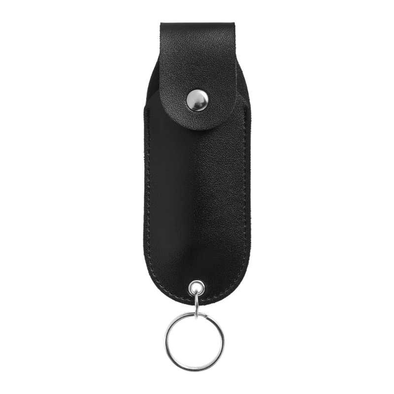 

Mini Portable Pepper Sprays Holder Leather Storage Keychain Easy to Use