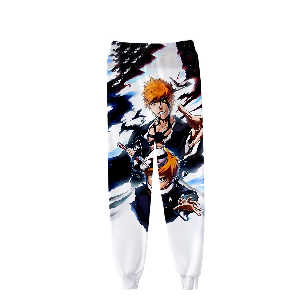 Harajuku Japanese Anime Bleach Kurosaki Ighigo Pants Fashion Printed Men Women Jogging Pants Streetwear Trousers Sweatpant