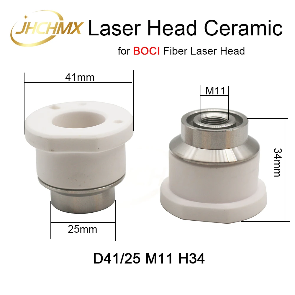JHCHMX 레이저 세라믹 링 BOCI 노즐 홀더 D41 M11 레이저 커팅 헤드 용 원본 BLT310 BLT421S BLT6102H 부품