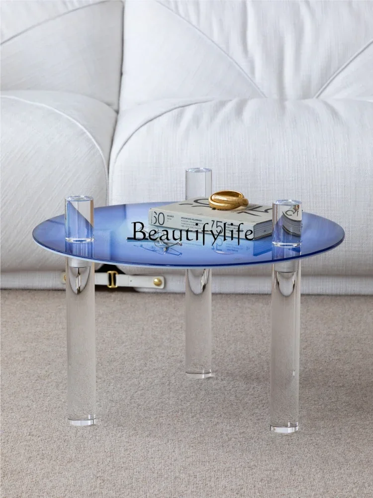 

Color Acrylic Tea Table Design Light Luxury Modern Minimalist round Side Table