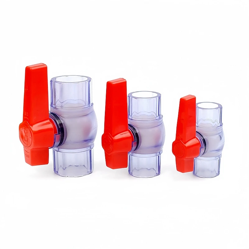 20~63mm Blue Transparent UPVC Pipe Connectors Aquarium Fish Tank Drainage Pipe Quick Fittings Garden Irrigation Tube Joint Valve