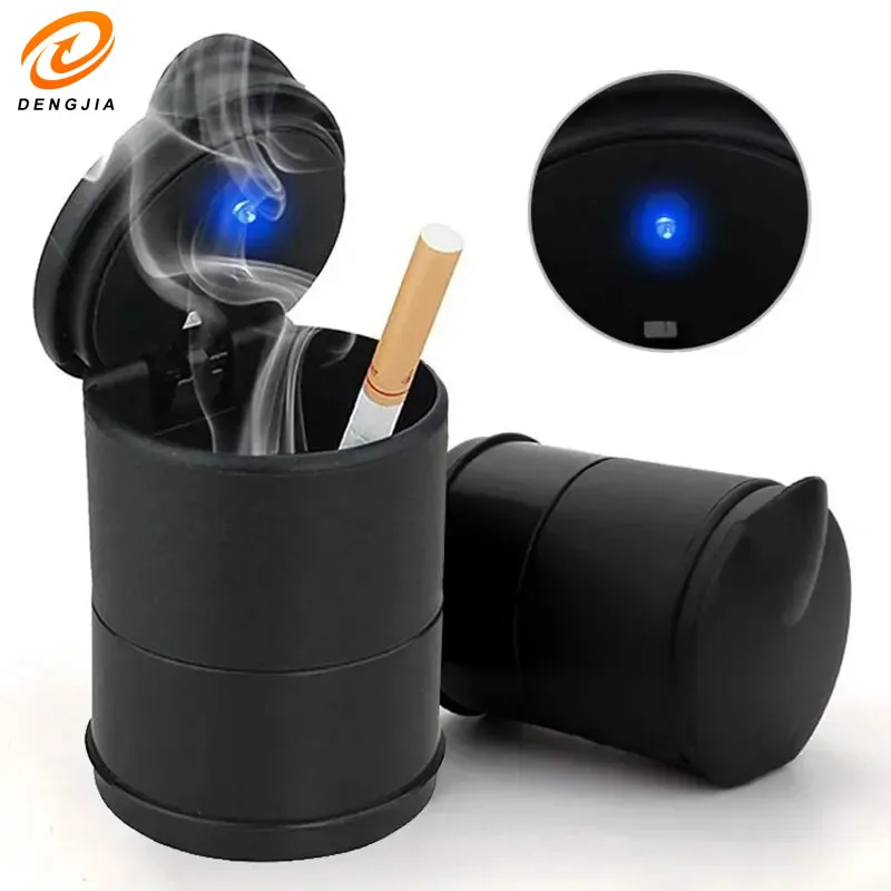 Car Ashtray LED Light Cover Plastic Portable car ashtray