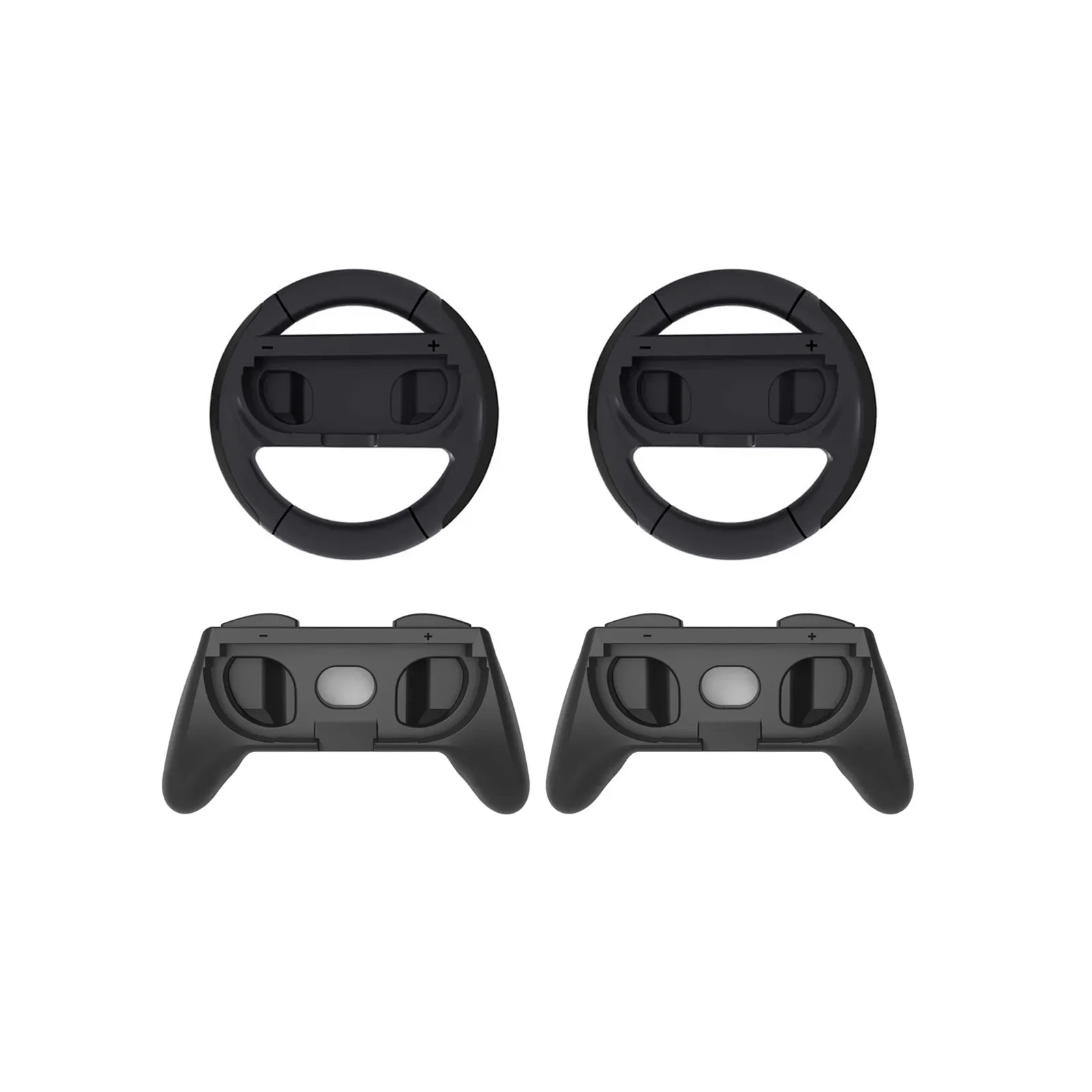 KJH-NS2-023 4IN1 Racing Steering Wheels and Hand Grips for Switch 2 Gamepad Handle ,Left&Right Controller Bracket Stand Holder