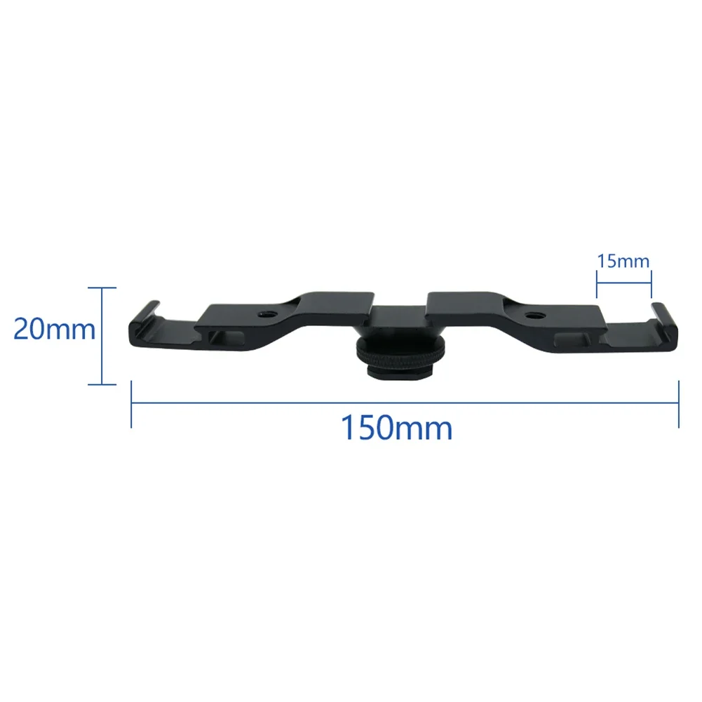 Camera Cold Shoe Mount Adapter Extension Vlog Camera Bracket Bar Aluminum Alloy Hot Boot Base For DSLR Flash Accessories