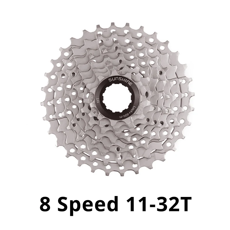 Sunshine 8 Speed Freewheel Cassette 11-25T 28T 32T 40T 42T Compatible HG Freehub for MTB Mountain Bicycle 8V Bike Parts
