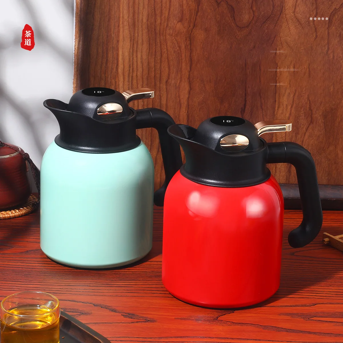 Temperature Display Vacuum Flasks Kettle 316 Stainless Steel Thermos  Thermal Insulated Coffee Pot Tea Jug 1000ML Water Bottle