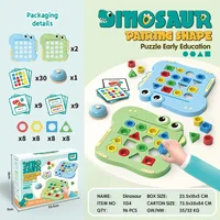 Dinosaurs Collide, Geometric Shapes Pair, Puzzle Thinking Training, Parent-Child Early Education, Interactive Tabletop Game Toys 2