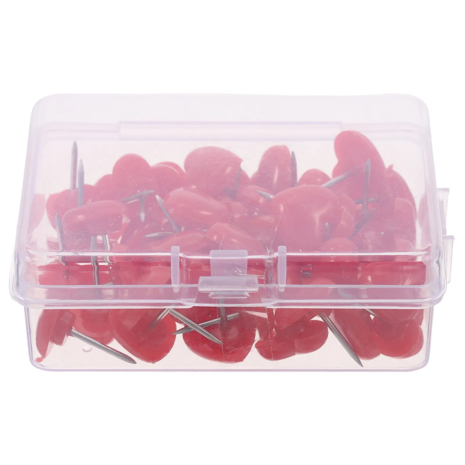 50Pcs 하트 모양의 푸시핀 코르크 게시판용 귀여운 압정 게시판 사무실 홈 스쿨 장식 메시지 지도 위치 표시