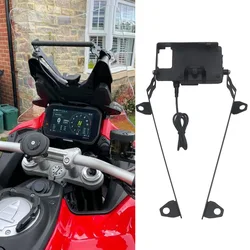 Motorcycle Mobile Phone GPS Navigation Holder For Ducati Multistrada V4 /S 2021-2022 Compass Charger Accessories Support Bar