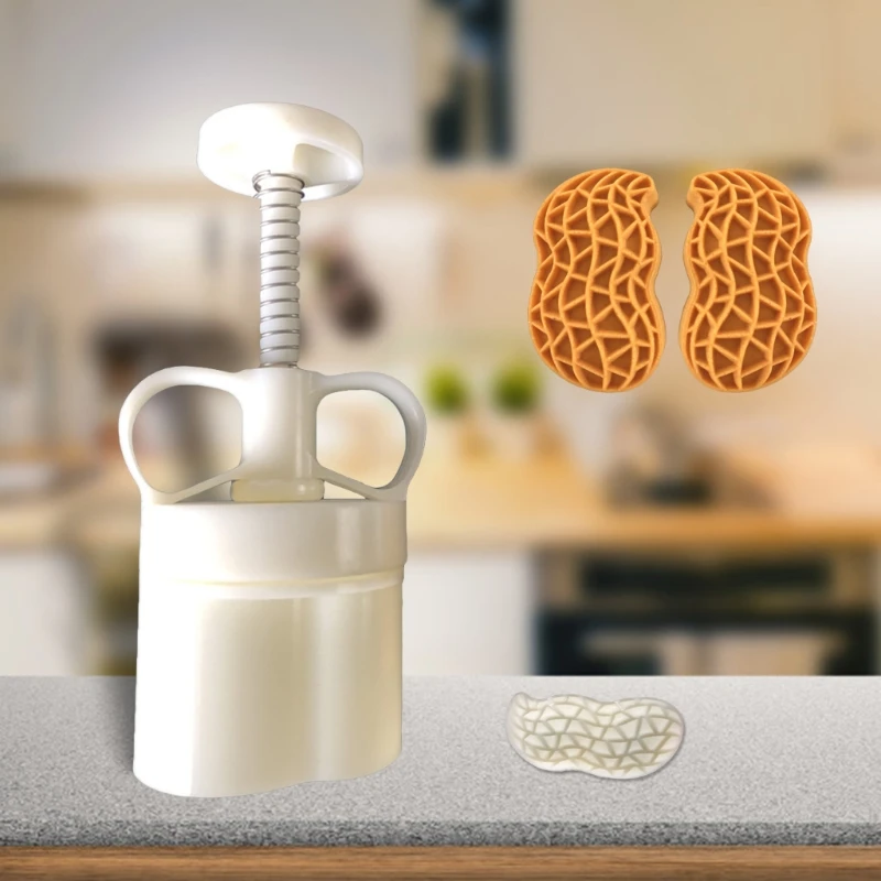Mooncake Mold 50g Peanut Stamp Cake Cookie Mould Cutter Hand Pressure Food Grade Baking Accessories DropShipping