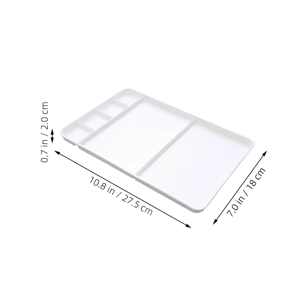 3PCS 스퀘어 멀티 그리드 Diy 페인트 팔레트 수채화 믹서 안료 플레이트 유화 보드 플라스틱 혼합 트레이 미술 용품