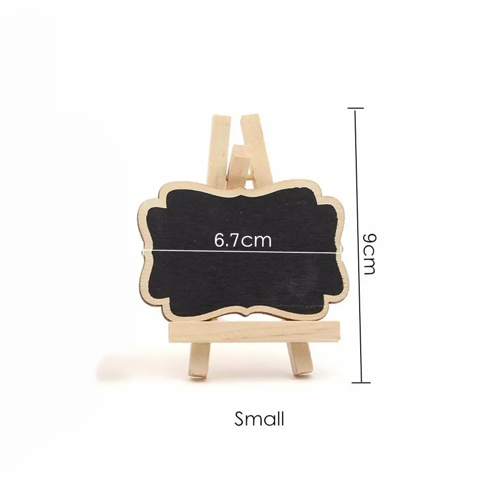 Wooden Blackboard Universal Message Board Mini Chalkboard Portable Wedding Party Decor Decorative Parts 10 PCS/Set