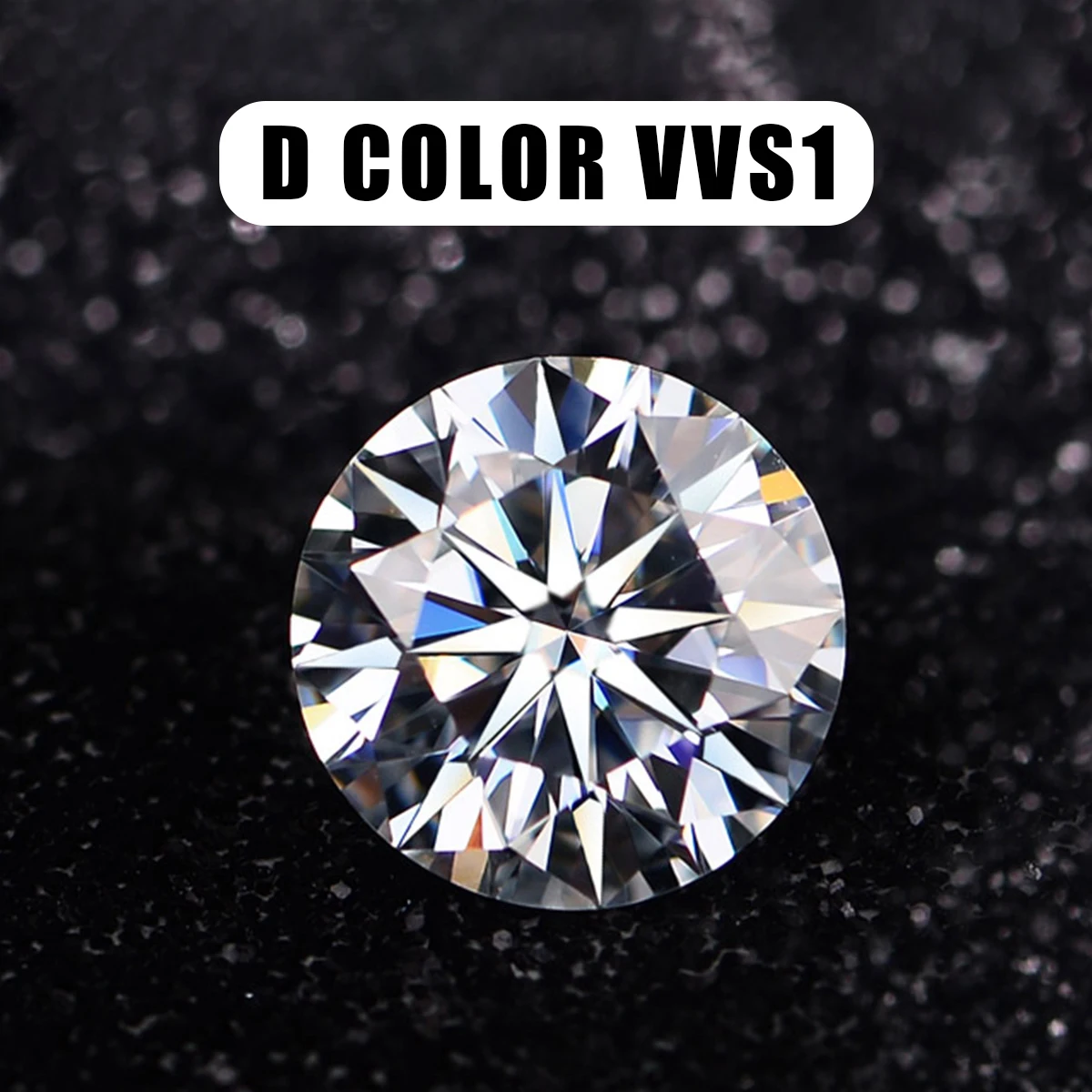 0.1ct-10ct Lab Grown Moissanite Stone Diamond Real D Color Moissanite Round Brilliant Cut 3EX GRA Certification Loose Gemstones