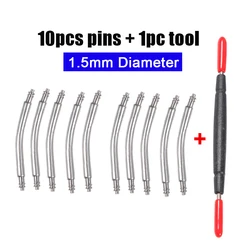 Premium Stainless Steel Curved Watch Strap Link Pins (18 - 24mm) - 22mm (1.5mm - 10pcs)