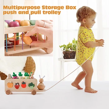 Multi-functional Car Baby Puzzle - Wooden Toys 4