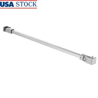 Glass Support Arm Frameless Shower Door Brushed Nickel Wall-to-Glass Bar 1/4" 3/8" 51 3/16-in 1