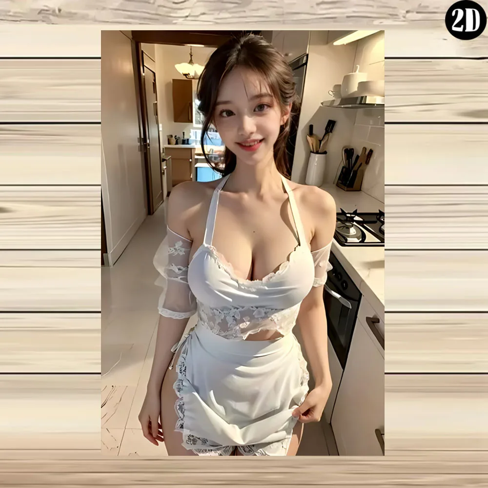 빈티지 여성 틴 사인 2D 레트로 알루미늄 벽 장식 금속 장식품 바, 차고, 남자..