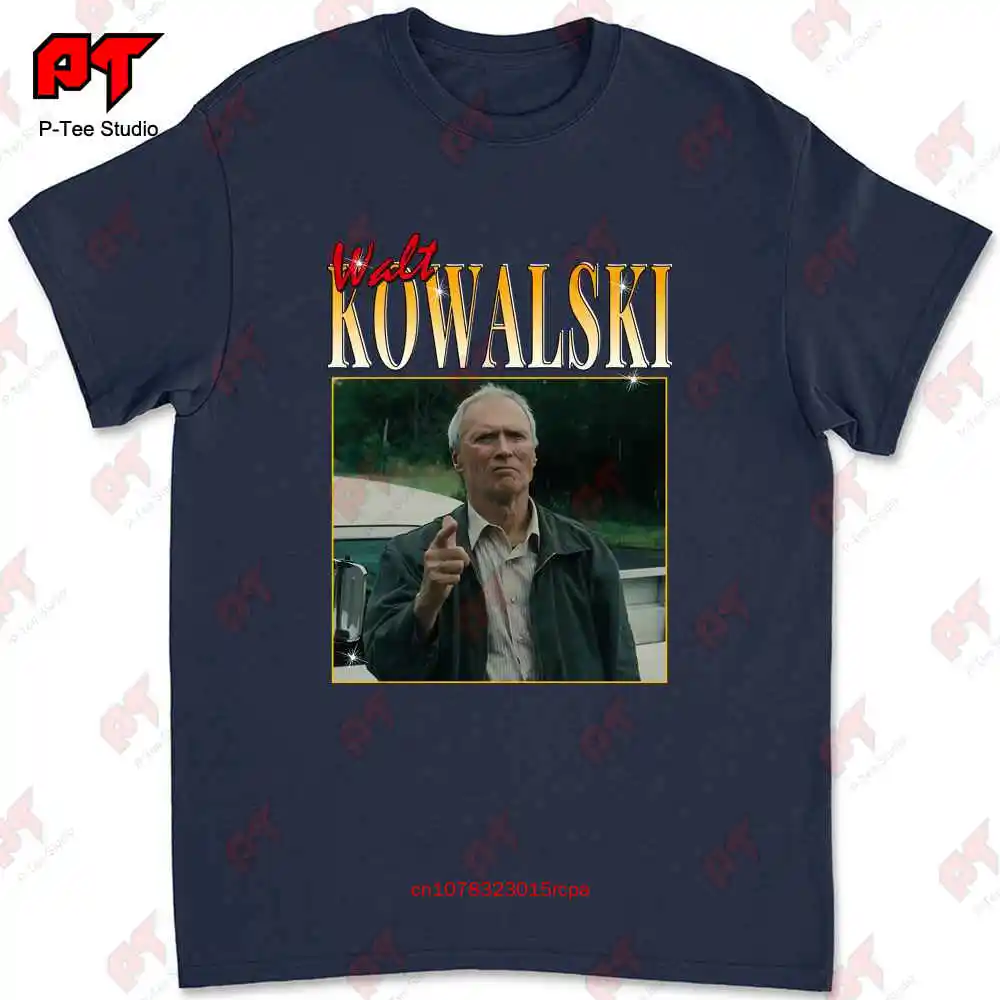 Фото Винтажная черная футболка из фильма Walt Kowalski Gran Torino Mnh042421052 M38D №2