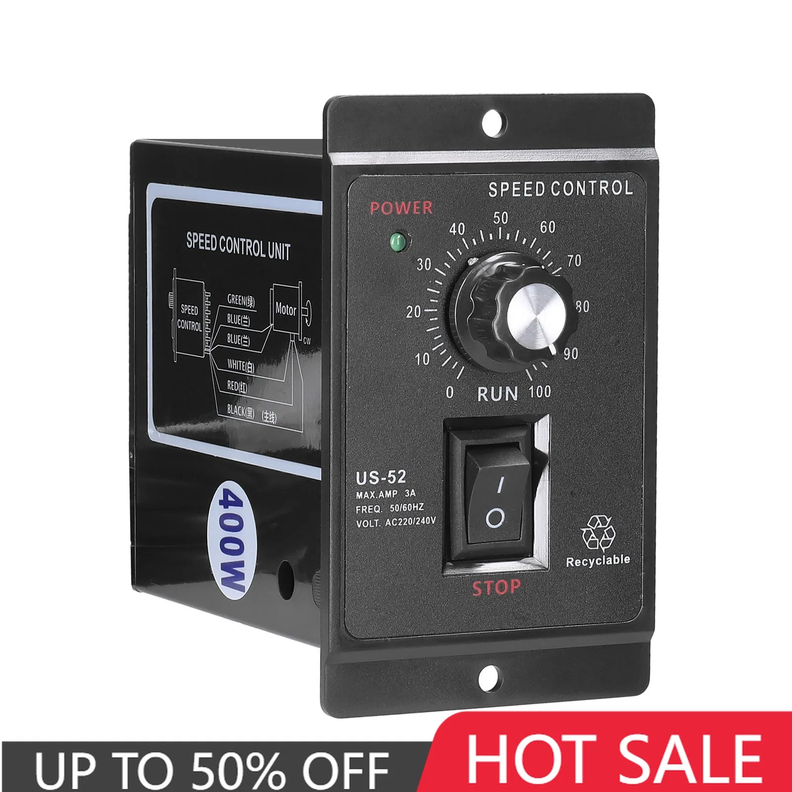 DIV Tool Motor Speed Controller 400W AC 220V Motor Speed Pinpoint Regulator Forward & Backward Governor motor speed controller electric motor speed controller