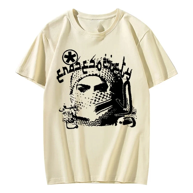 Y2K 코튼 티셔츠 그런지 고스 하라주쿠 그래픽 프린트 오 넥 티 힙합 streetwear 루즈 반소매 티셔츠 펑크 빈티지 탑