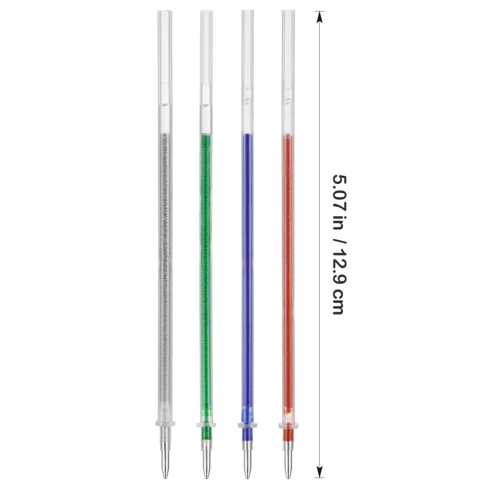 50Pcs 깜박이는 젤 펜 리필 학교 연구 사무실을위한 다채로운 부드러운 잉크 창의적 글쓰기 용품 학생 문구
