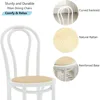 Vintage Dining Chairs Set of 2, Thonet Soild Wood Rattan Dining Room Chairs Armless French Country Kitchen Chairs for Wedding 3