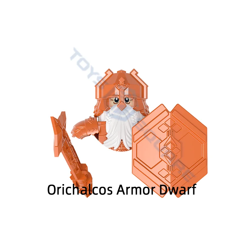 외로운 산 염소 Orichalcos Azurite 갑옷 드워프 모델 블록 MOC 벽돌 세트 선물 어린이를위한 장난감 KT1054