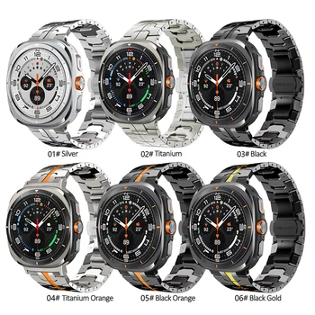 Titanium Band for Samsung Galaxy Watch Ultra 47mm Men Bracelet Luxury Metal Strap for samsung 7 ultra GALAXY ULTRA 47MM Correa 3