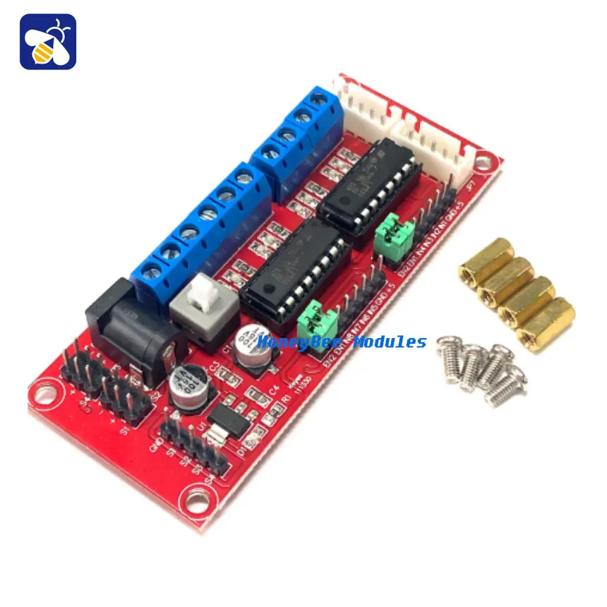 4Wd Trolley L293D Dual H-Bridge Scheda Di Azionamento Del Motore Cc A 4 Vie Modulo Di Azionamento Del Controllo Del Robot Del Veicolo Intelligente