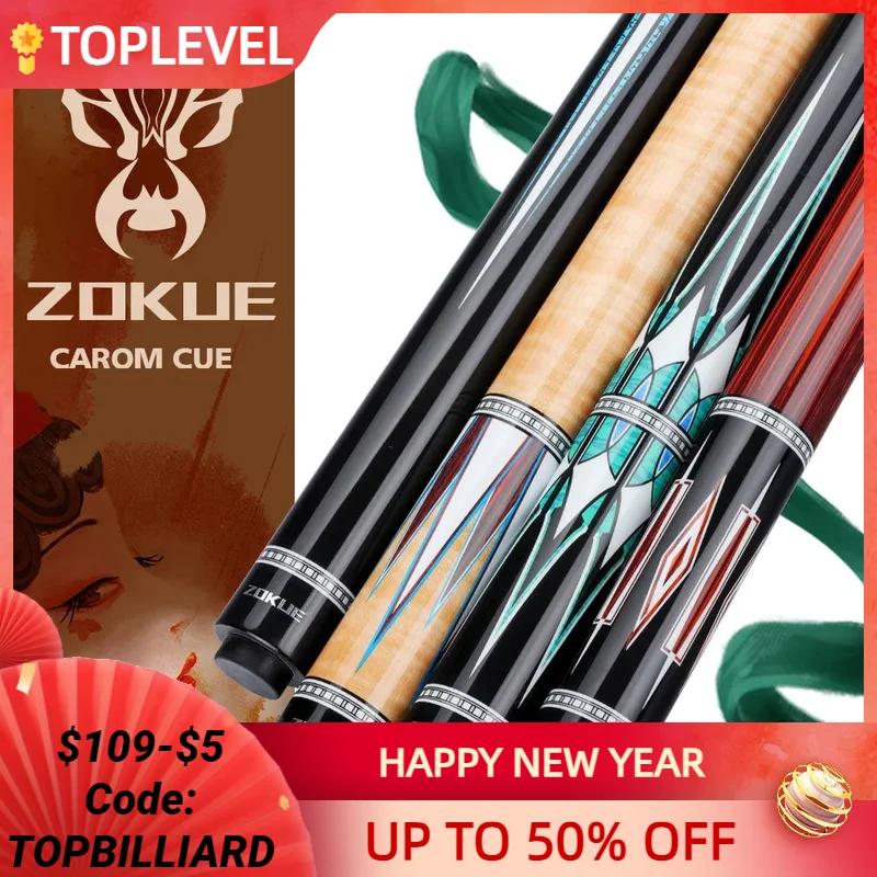 Zokue Carom Stick Professionale Carom Stecca Da Biliardo Coreano 3 Cuscino Stecca Da Biliardo Carom Taper 12Mm Punta 142 Cm Libre Stecca Con Custodia