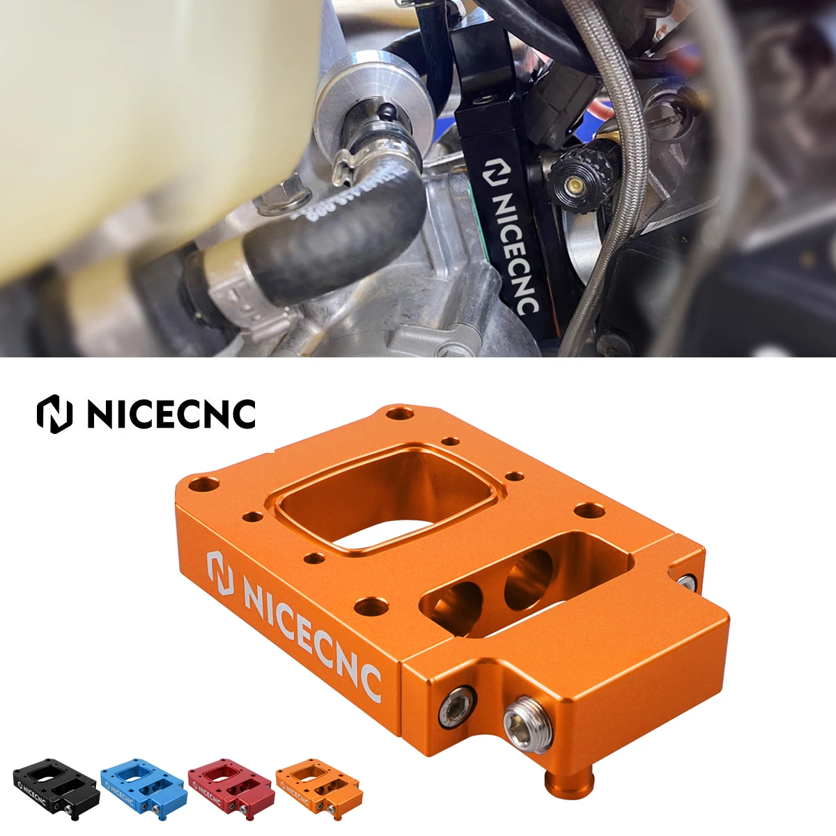 NiceCNC Motorcycle TPI Fuel Injector Relocation Block Kit For KTM 150