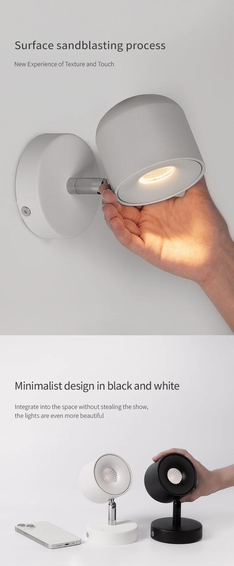 LED Wall Sconce Lamp Dimmable spotlight Adjustable Wall Light Sa9fdaf53345d41e99e824a2fc9fe3979p