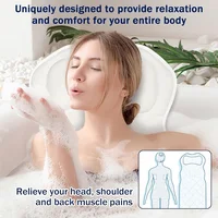 หมอนสปาทั้งตัวหมอนสปา S สำหรับอ่างพร้อมถ้วยดูดกันลื่น13ใบหมอนสปาสำหรับไหล่คอศีรษะ 4