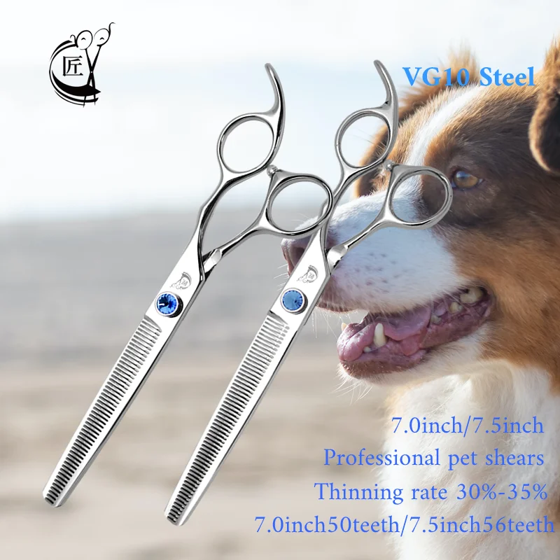 

Crane 7.0/7.5 inch Professional Dog Grooming Scissors Thinner Shears For Dogs & Cats Animal Hair Thinning tijeras tesoura