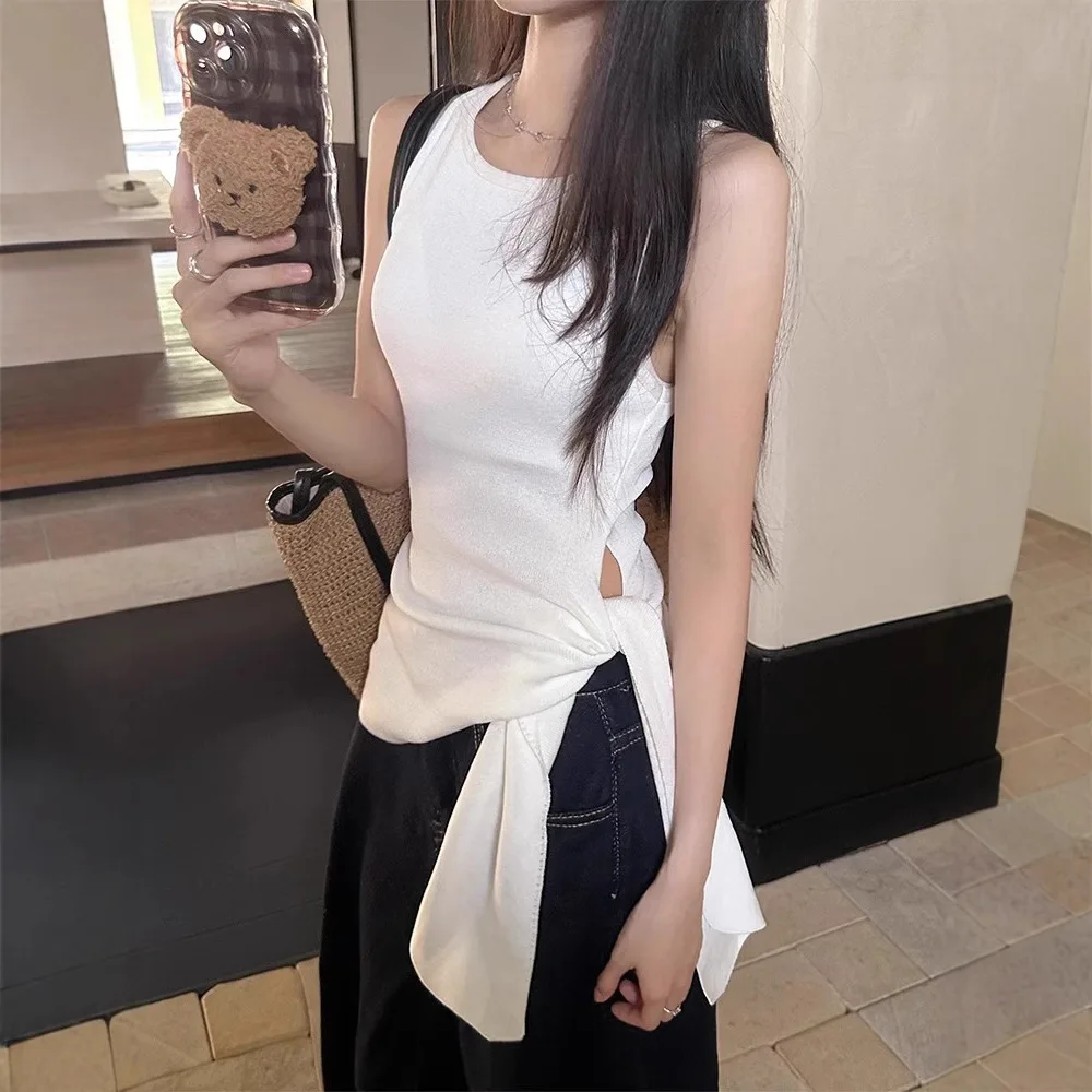 Women Knitted Tank Tops Summer Sleeveless