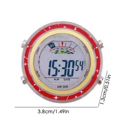 Compact Motorcycle Handlebar Clock - Sleek, Easy - Install Timepiece (Red)