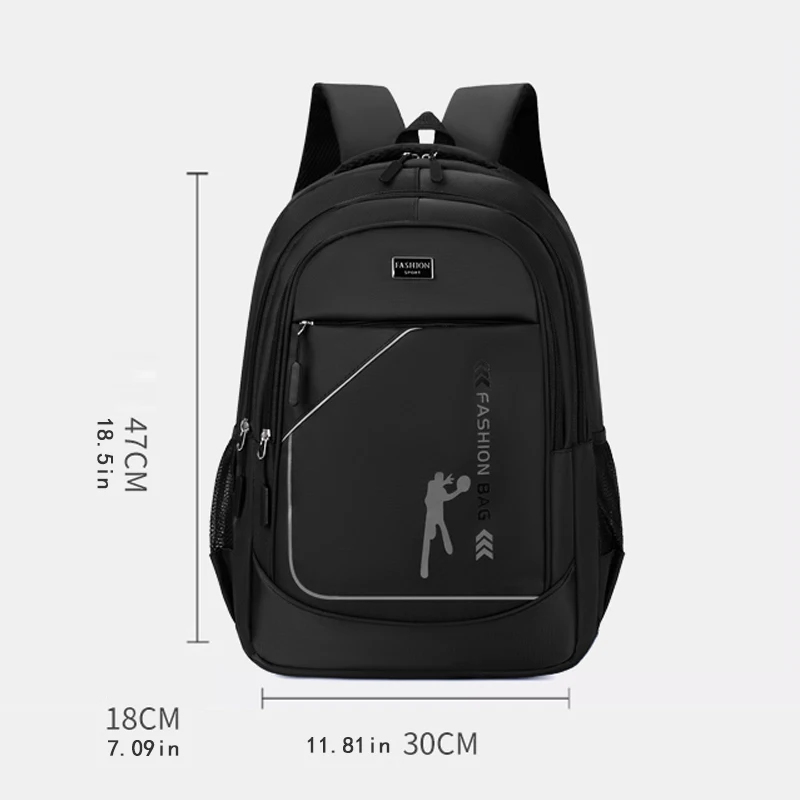 Large-capacity backpack with multi-functional laptop compartment, the perfect choice for school, short trips, and work