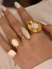 89891-7526ed.jpg Bagues d'ouverture réglables plaquées or 18 carats en acier inoxydable pour femmes, cadeau de fête de fiançailles, bijoux de tempérament 2025