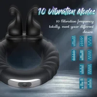 App-gesteuerter vibrierender Penisring aus Silikon, Penisring-Vibrator, 10 Vibrationsmuster mit Ringverschluss, Sexspielzeug für Erwachsene für Männer 2
