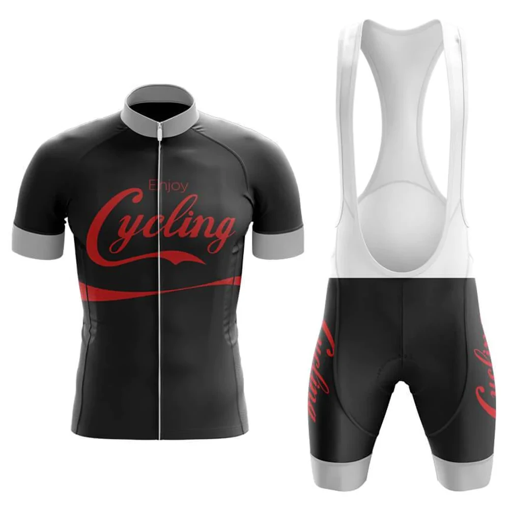 

Men 2023 Enjoy Cycling Cycling Jersey Set Bib Shorts Suit Bicycle Wear MTB Downhill Road Bike Kits Clothing