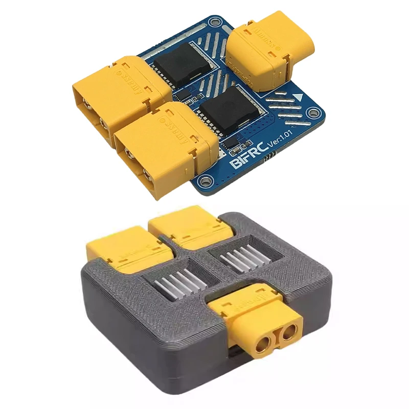 โมดูลแบตเตอรี่แบบขนานและขยาย 1 ชิ้น 5-100V 50Ax2 ไดโอดแบบคู่ ช่องสัญญาณคู่ สลับอัตโนมัติ สำหรับโดรนและยานพาหนะบังคับวิทยุ
