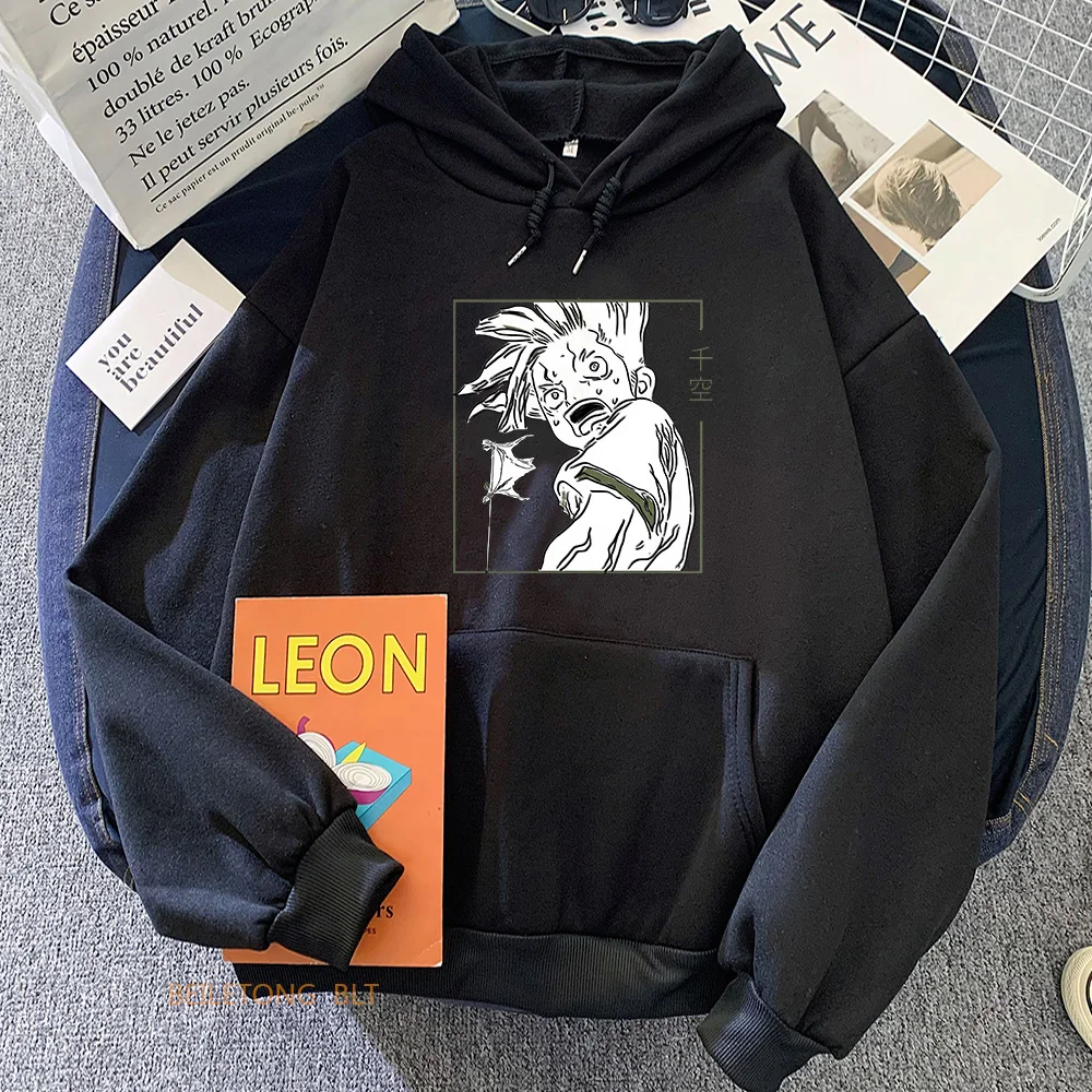 

Dr.stone Senkuu Ishigami Clothes Women Autumn/winter Sweatshirt Anime Graphic Hoody Long Sleeve Casual Pullovers Fleece Hoodie