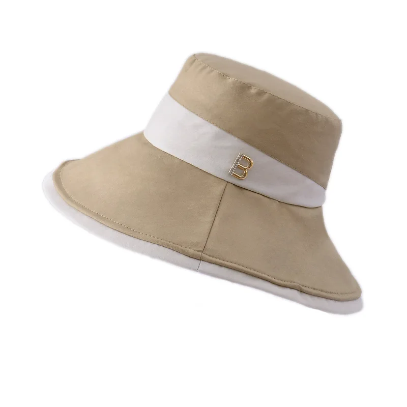 

New sunscreen fisherman hat women's spring and summer sunshade hat big brim sun hat cover face big brim foldable