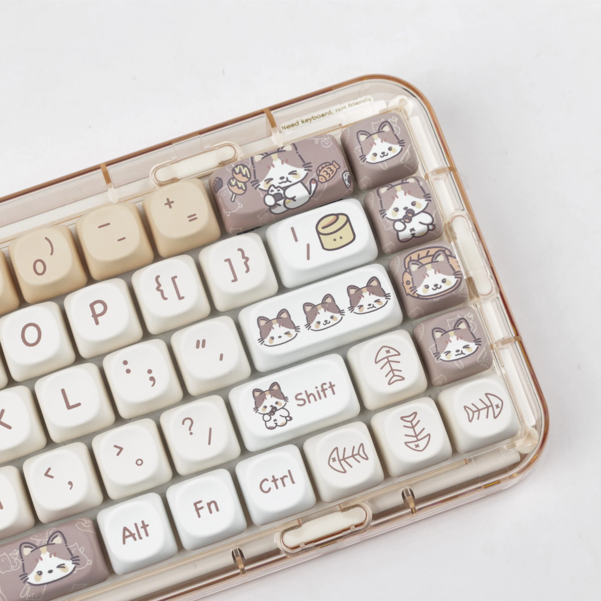 Teclado Mecânico Custom Key Cap Grupo Meow Meow Keycaps Moa Perfil Keycap Personalizado para Layout Ansi - Imagem 2