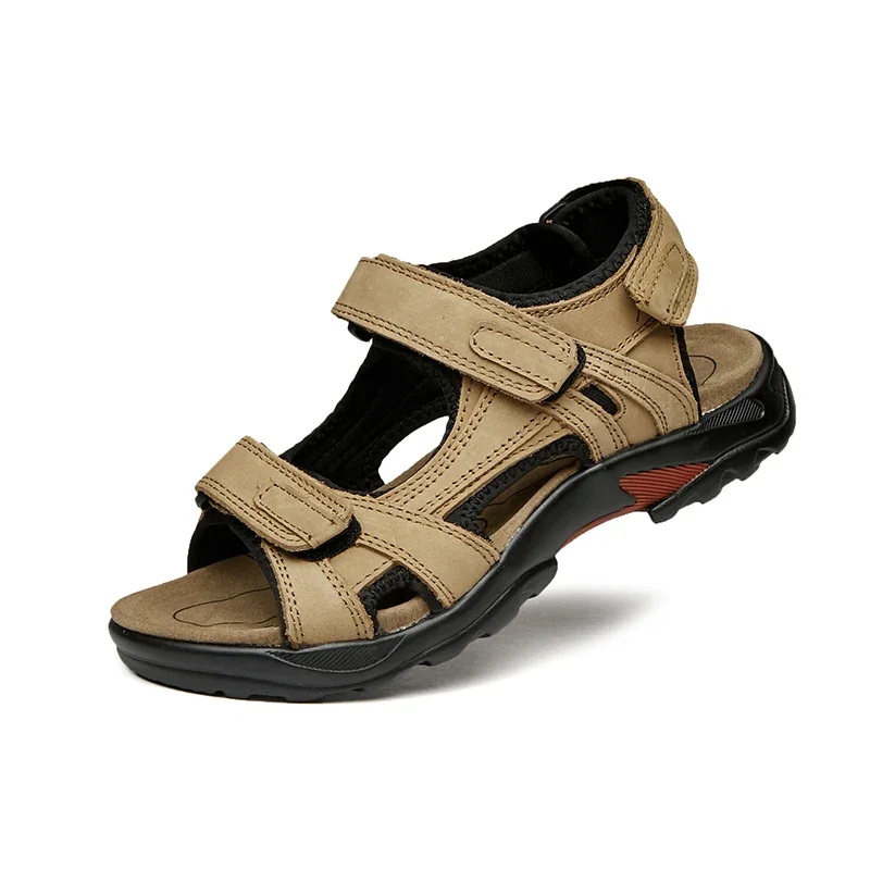 

Hot Sale Summer Men's Sandals Outdoor Non-slip Men's Beach Sandals Handmade Genuine Leather Men's Shoes Fashion Men Sneakers4748